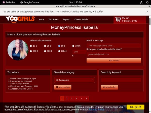 Account Premium Isabell Moneyprincess