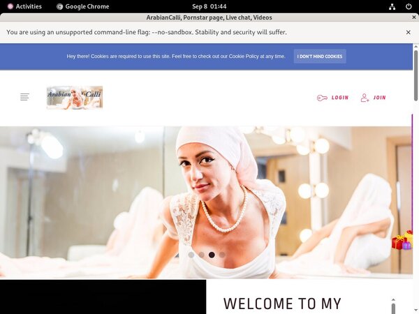 Arabiancalli.modelcentro.com Sign Up Page