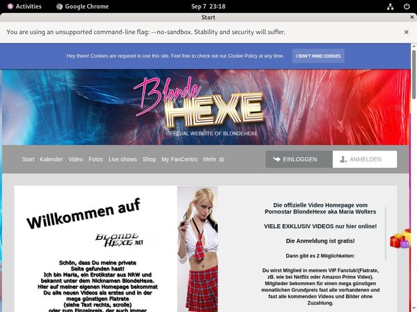 BlondeHexe Sign Up Link