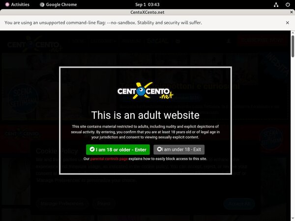 Centoxcento.net Discount Sign Up
