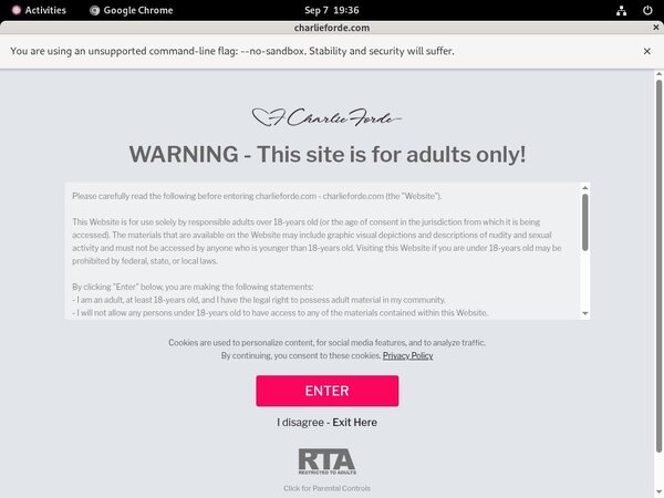 Charlieforde.com Signup