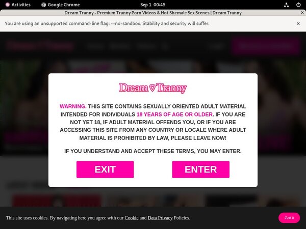 Dreamtranny.com Without Card