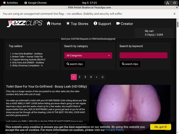 Free Premium Accounts For Filth Fetish Studios