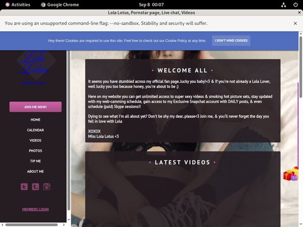 Lolalotus.modelcentro.com By SMS