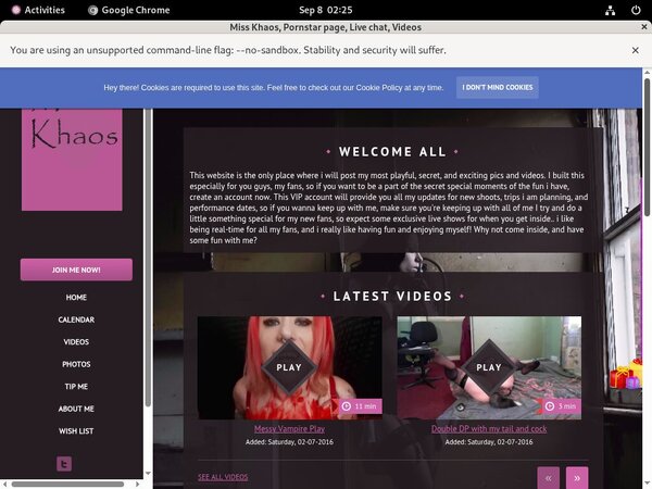 Miss Khaos With Direct Debit