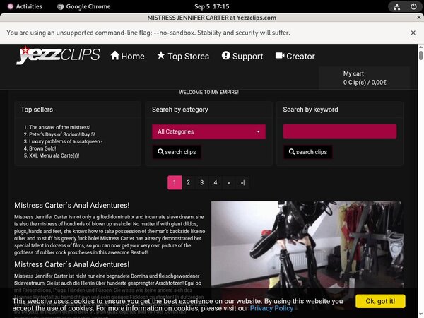 Mistress Jennifer Carter Profile