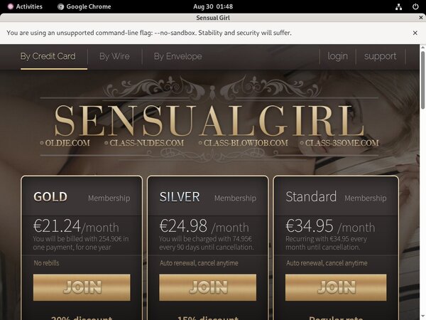 Sensualgirl.com Signup Form