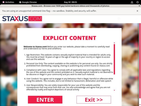 Staxus Accounts Password