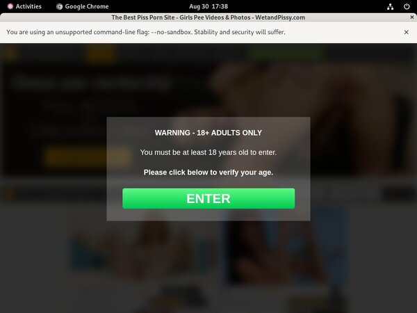 Wetandpissy.com Signup Page