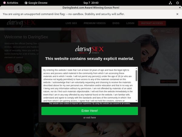 Daringsexhd.com Login Information