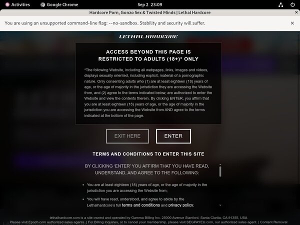Lethal Hardcore Segpay