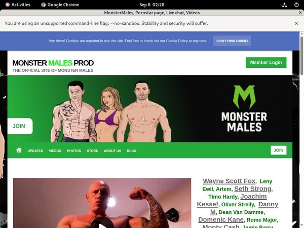 MonsterMales Porn Account