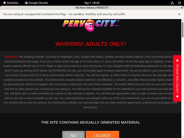 One Time Pervcity.com Discount