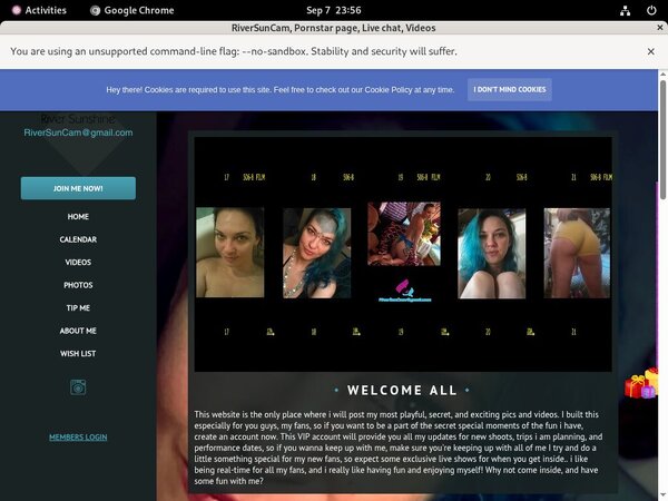 Riversuncam.modelcentro.com Sign Up Page