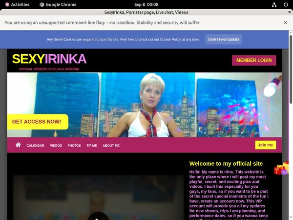 Sexyirinka.modelcentro.com Membership Plan