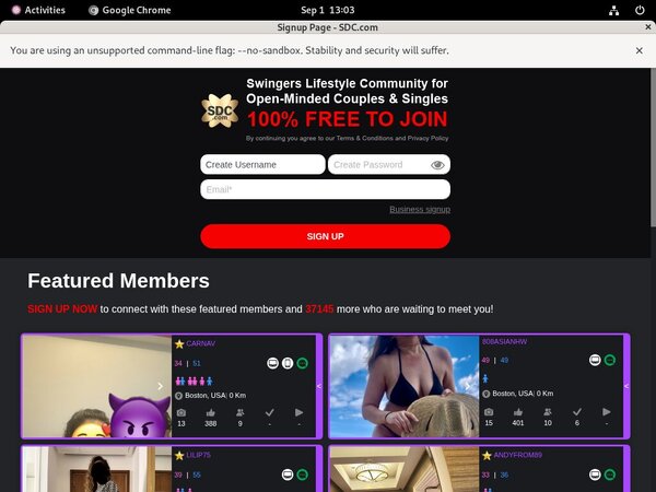 Swingers Date Club With Master Card